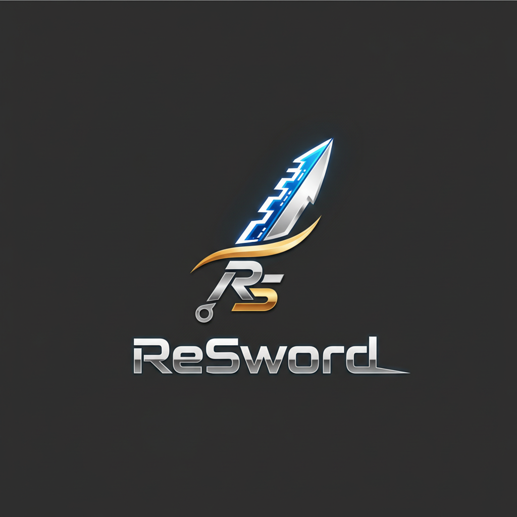 ReSword logo featuring stylized sword and RS letters