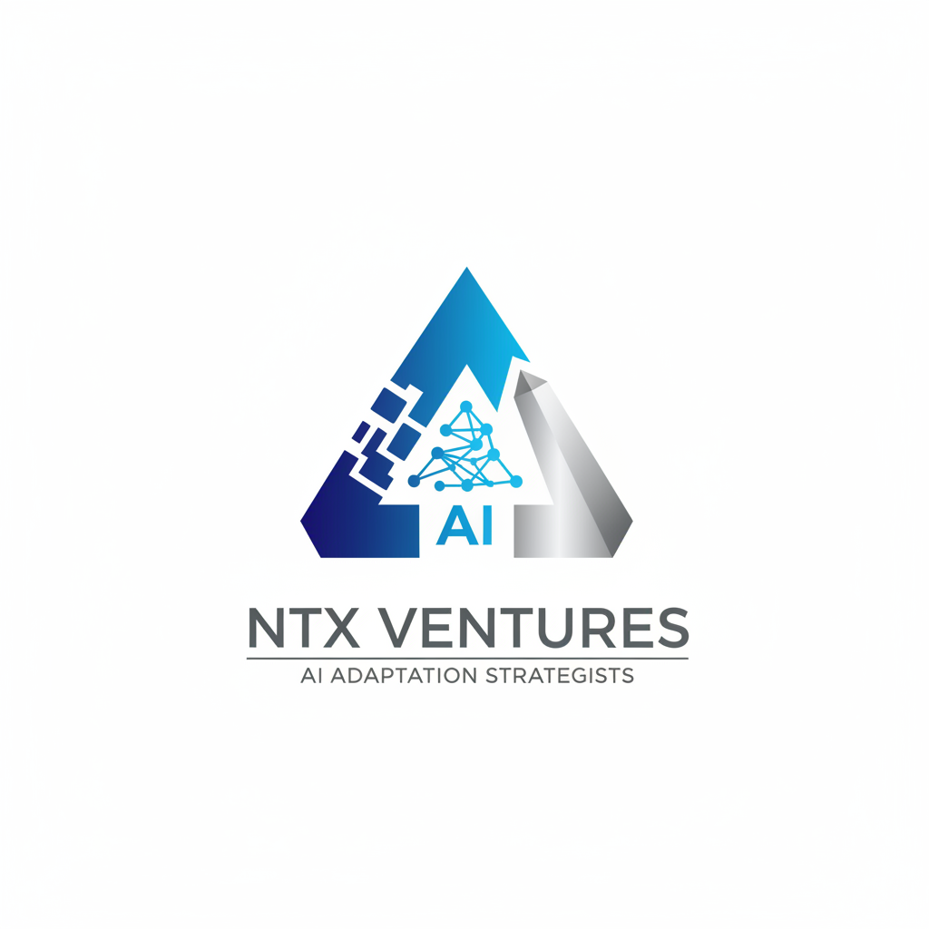 NTx Ventures logo featuring blue triangular AI mark
