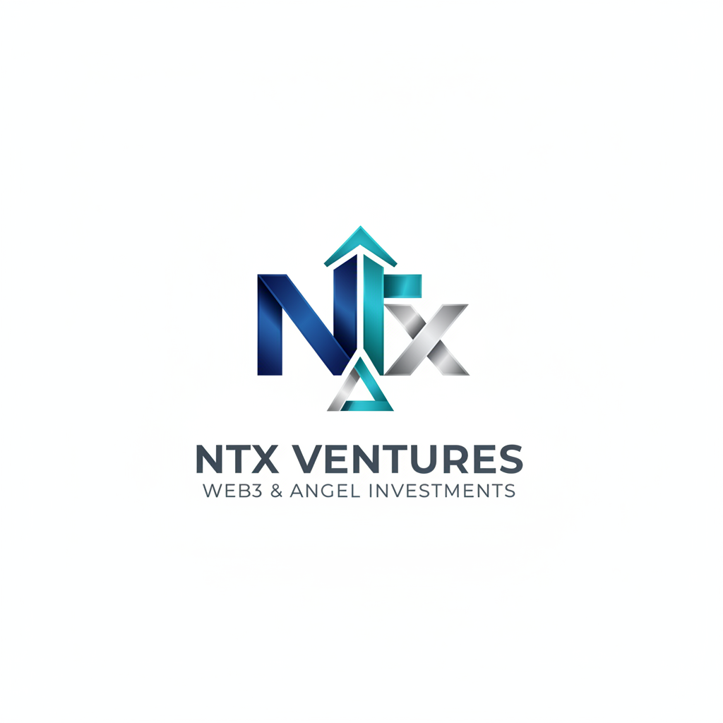 NTx Ventures logo featuring an upward arrow in blue and teal