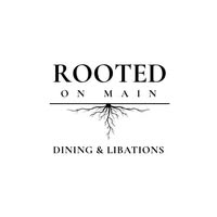 Rooted on Main logo featuring roots motif