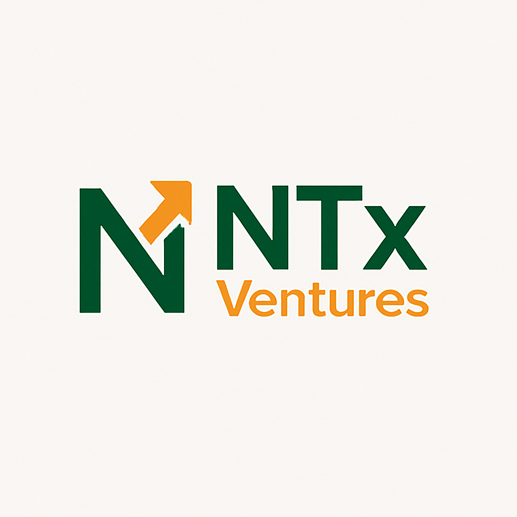 NTx Ventures logo with green N and amber arrow